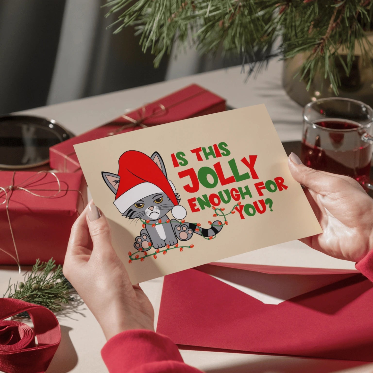 Cat Themed Christmas Cards