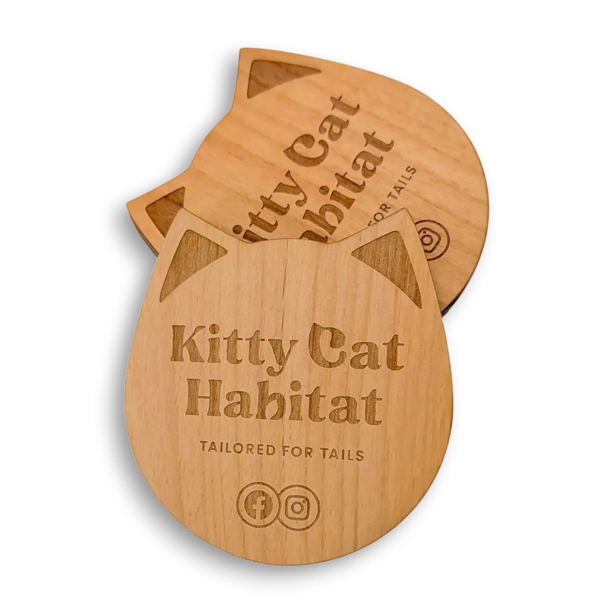 Wooden Cat Coasters